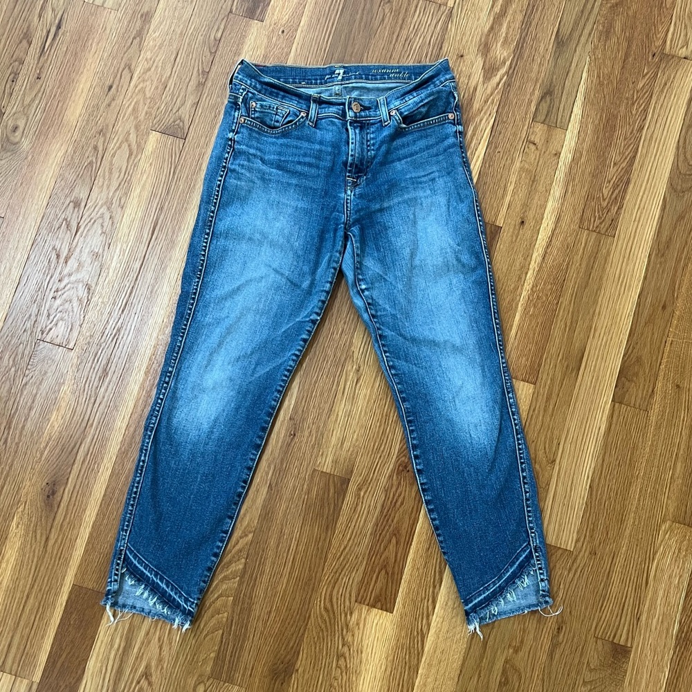 7 FOR MANKIND ANKLE CUT JEANS